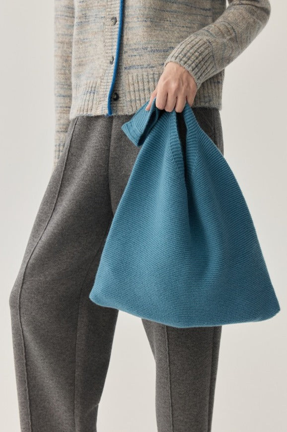 100% wool simple elegant knit bag | 2 color