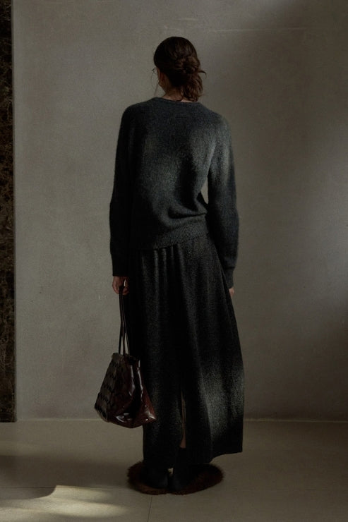 Wool blend sweater & wrap set | 3 colors