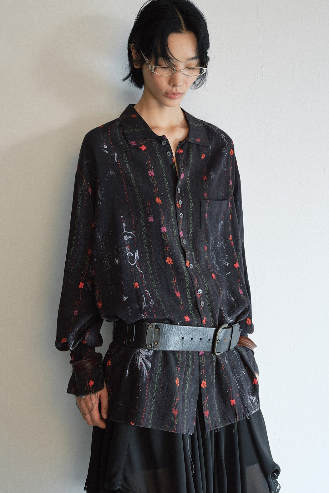Viscose languid cut lounge vibes print shirt | 2 color