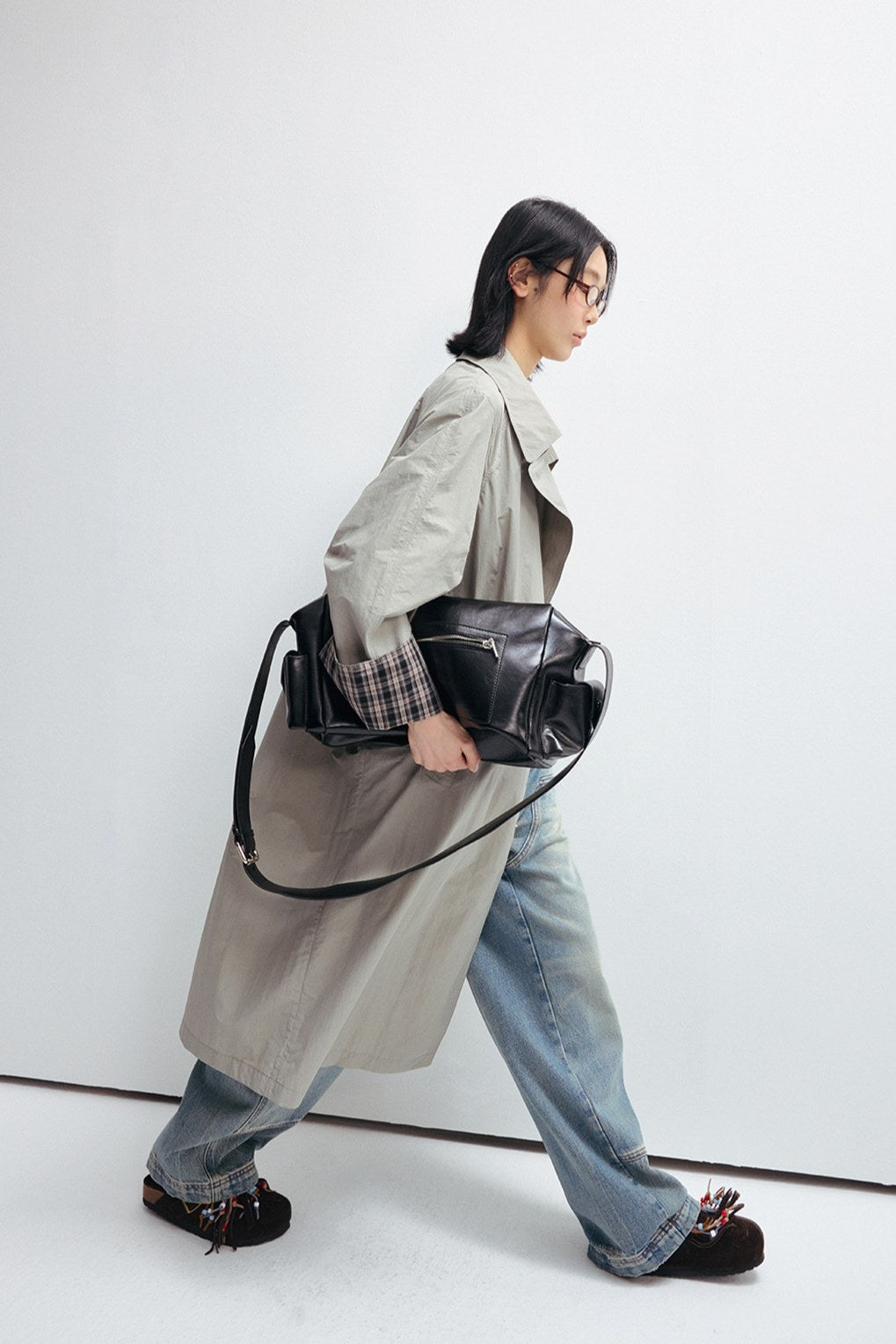 Manteau léger texturé coupe large | 2 couleurs