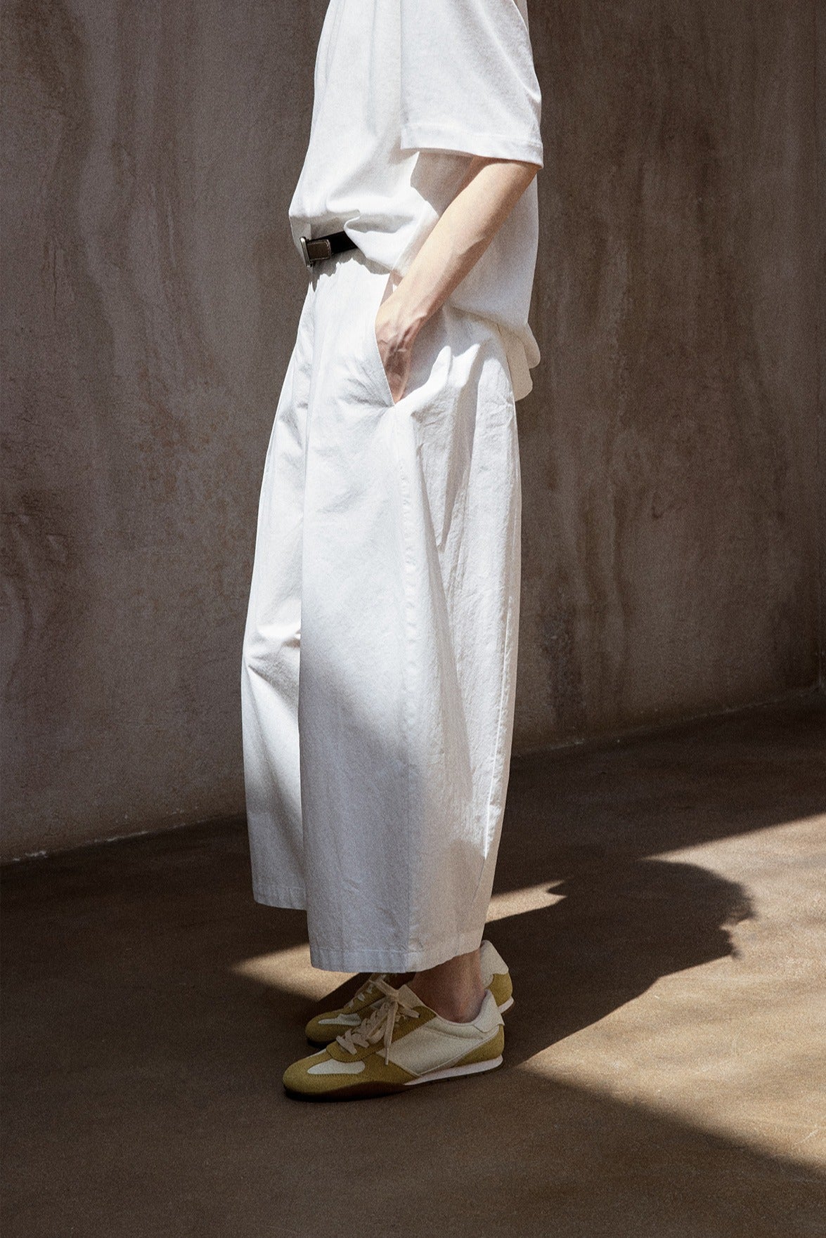 Washed cotton cocoon shape 7\8 pants | 3 color