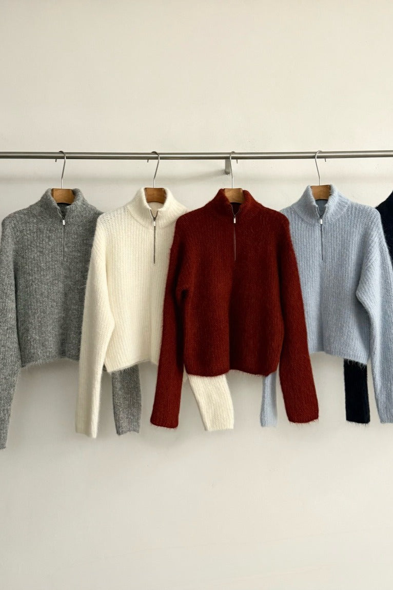 Alpaca blend long-hair cozy turtleneck sweater | 5 color