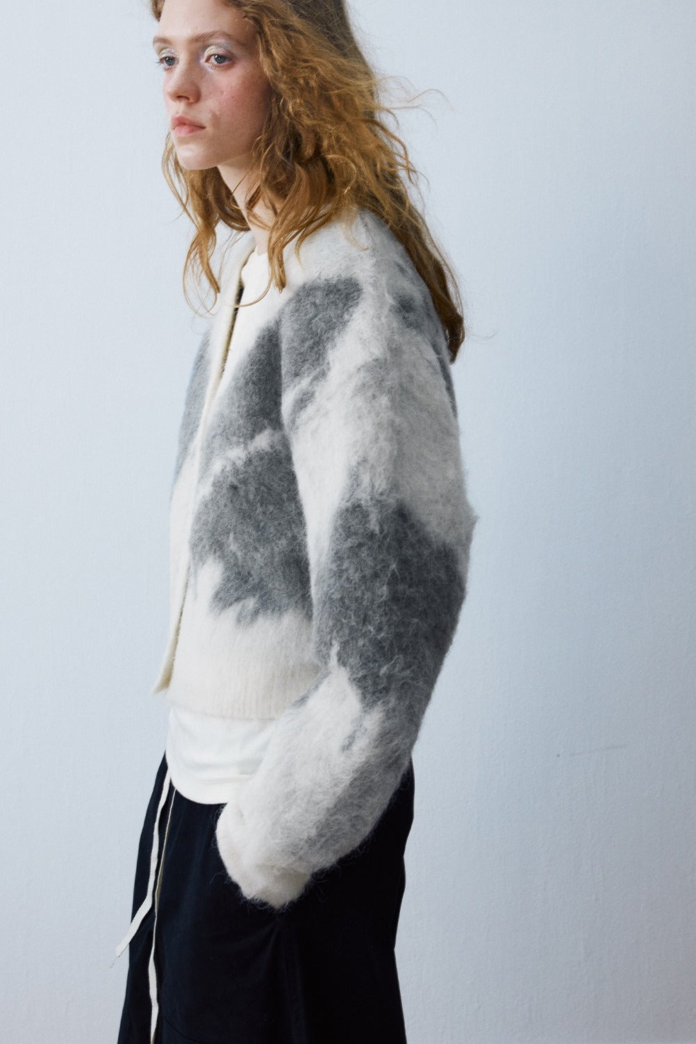 Alpaca blend V-neck casual cardigan | 3 color