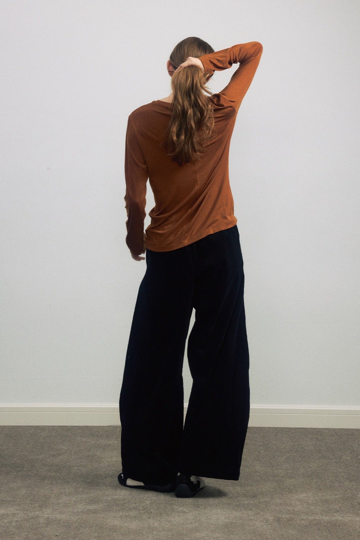 100% cotton wide-leg scythe-shape corduroy pants | 5 color