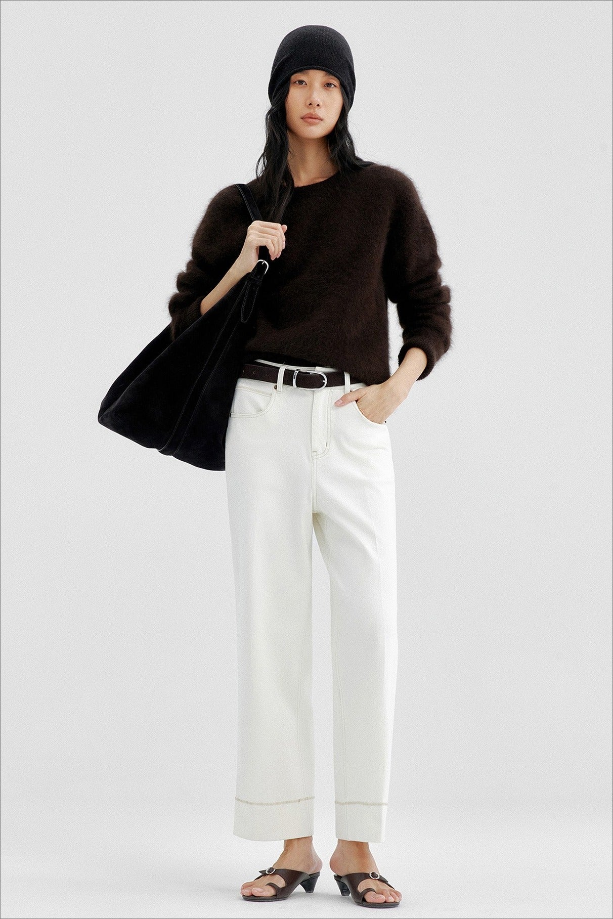 Wool blend soft and cozy long hair sweater | 4 color