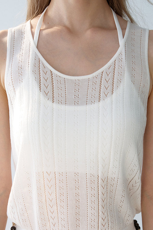 Lyocell blend wool short, perforated cute vest | 5 color