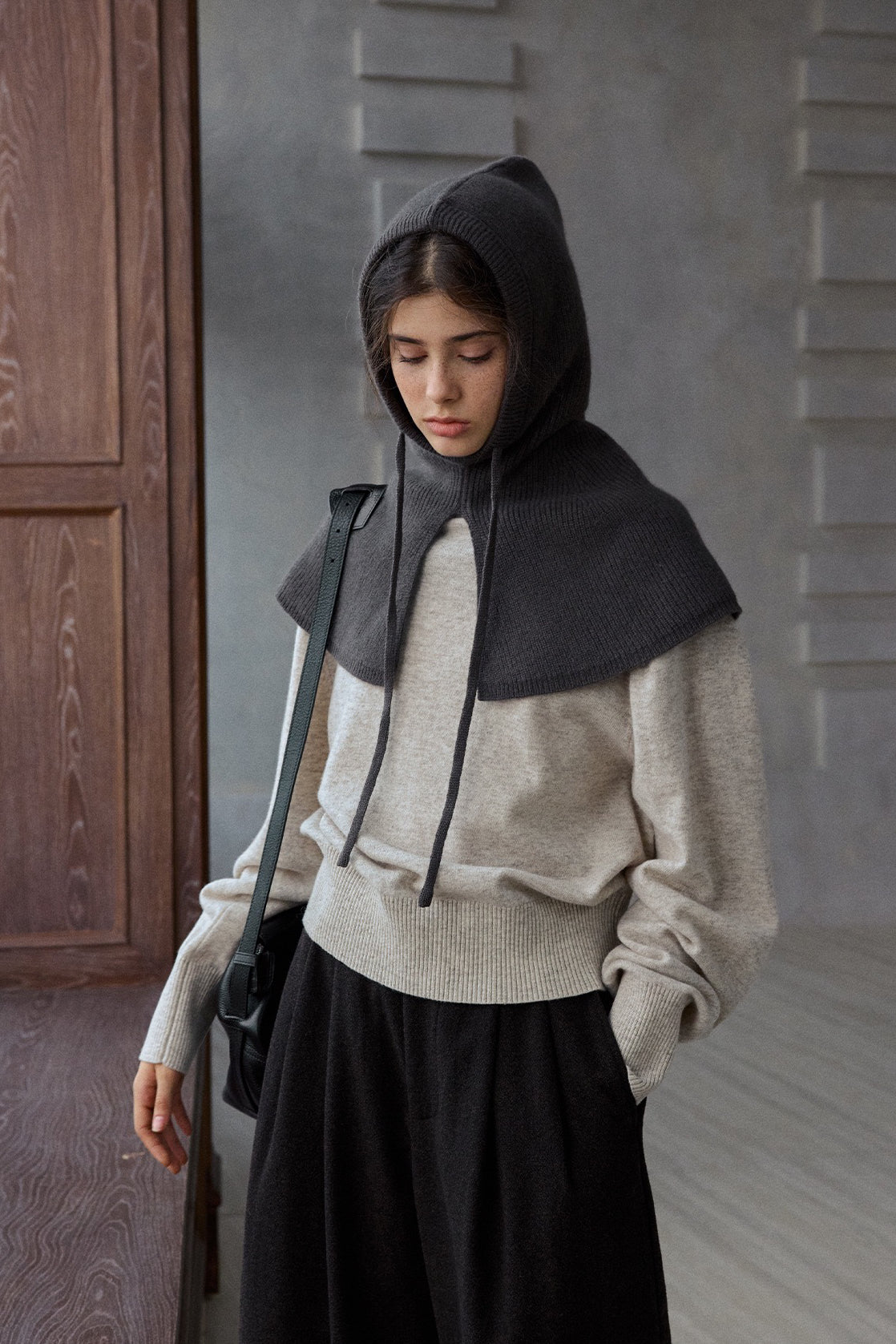 Gorro de punto estilo capa 100 % lana | 7 colores