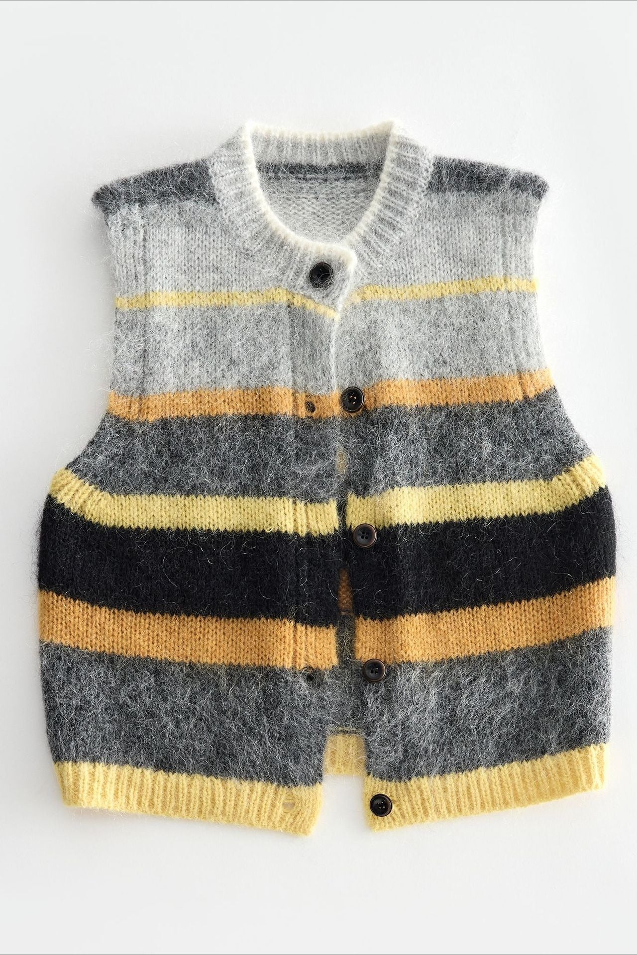 Wool blend soft touch colorful knit vest | 3 color
