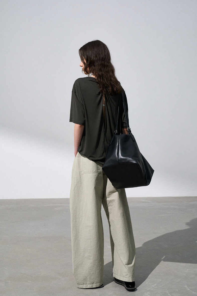 Pantalon coupe large en coton mélangé | 4 couleurs
