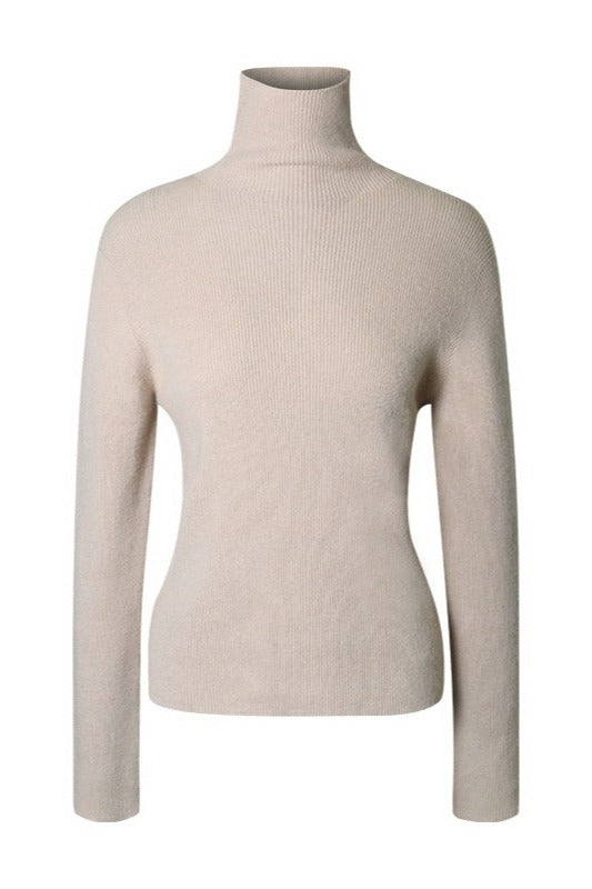 Wool blend seamless knit knitwear | 3 color