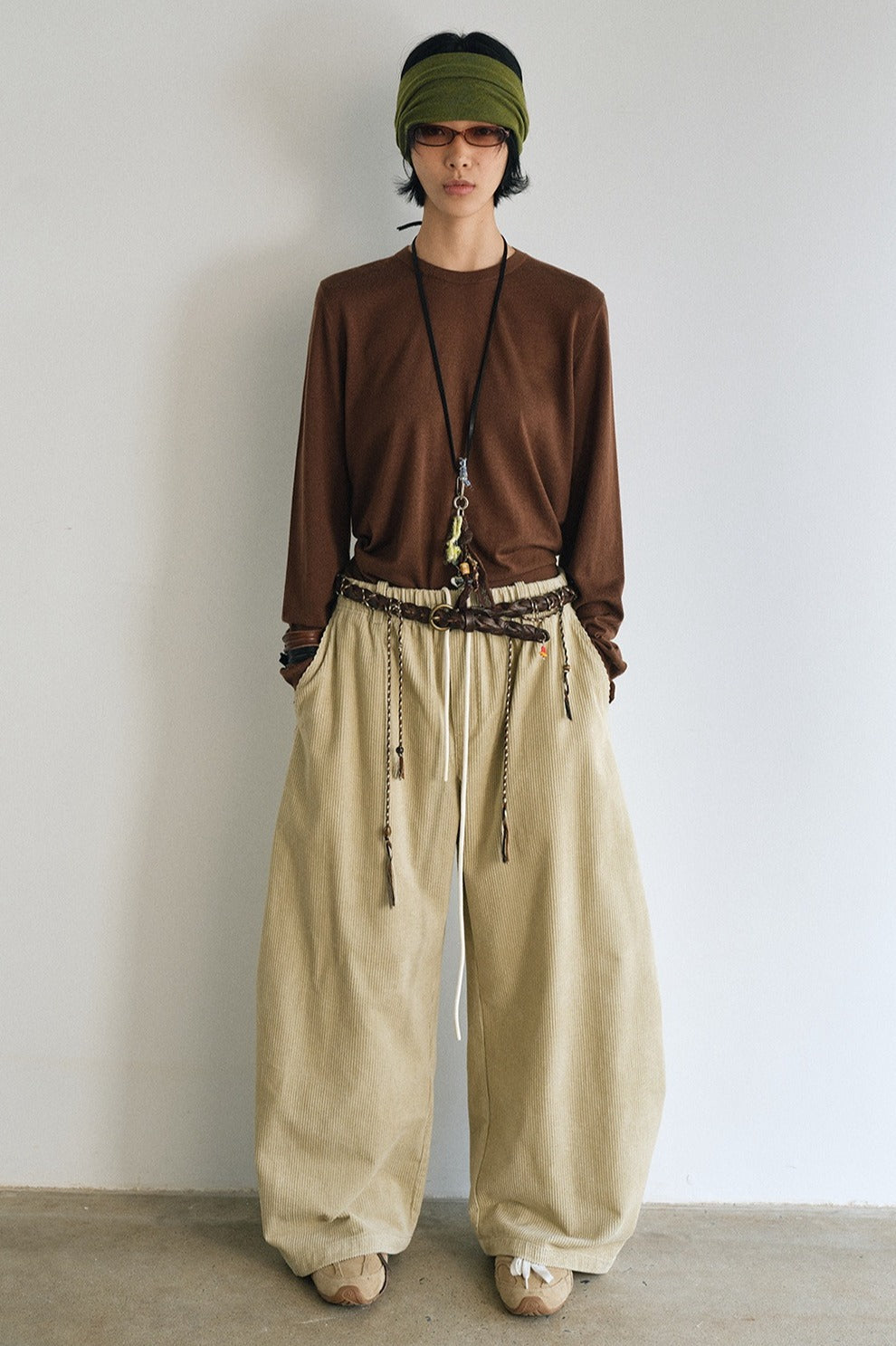 100% cotton ultra-loose fit banana shape corduroy pants | 5 color