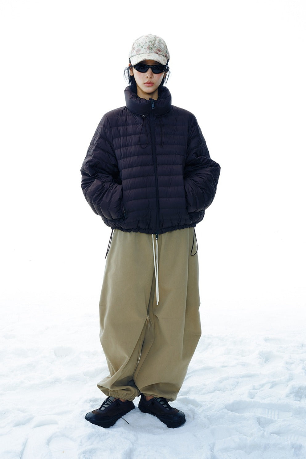 Cotton blend loose-fit fleece pants | 4 color