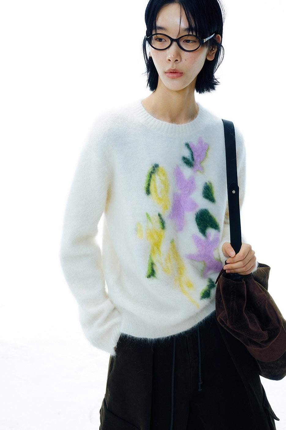 Alpaca blend soft and cozy jacquard sweater | 4 color