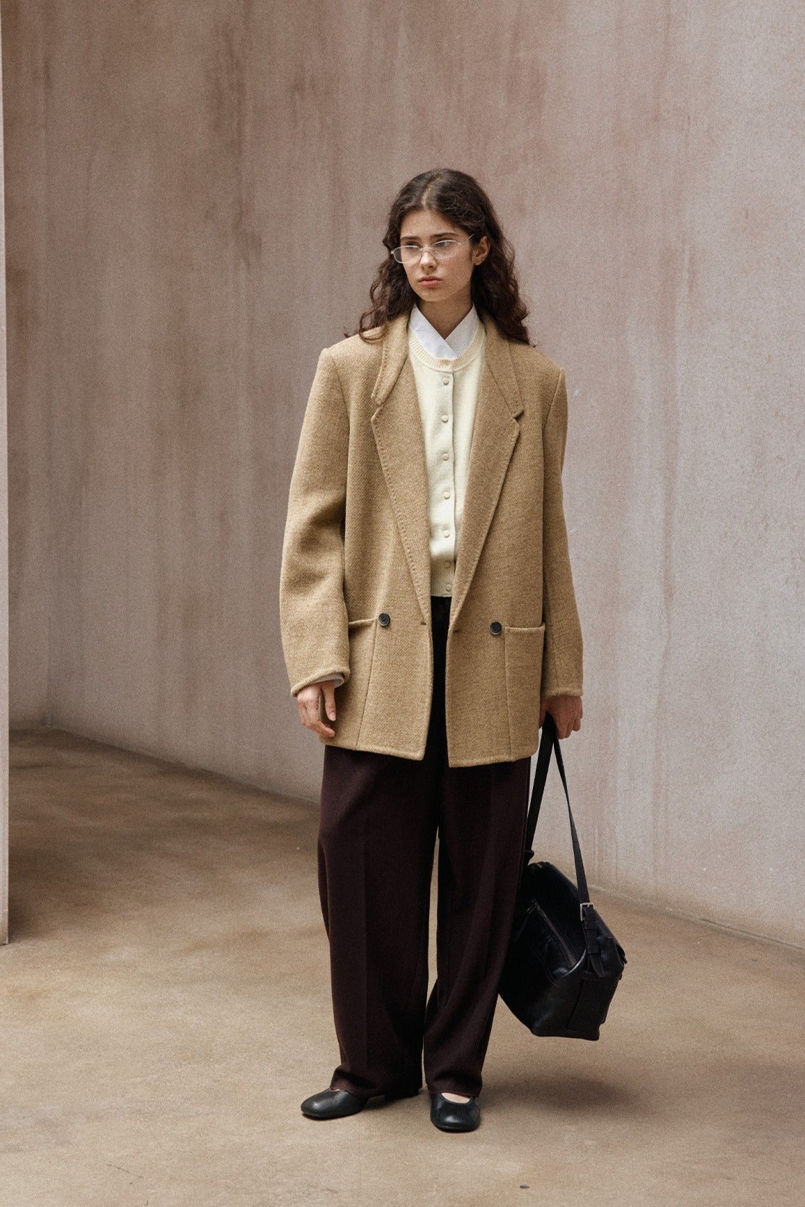 100% wool structured minimalist design jacket | 2 color
