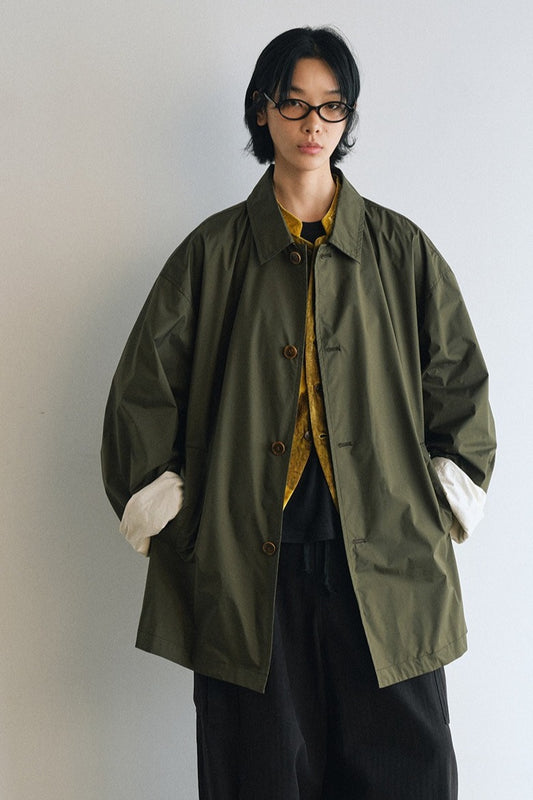 Easygoing minimalist style mid-length trench coat | 3 color