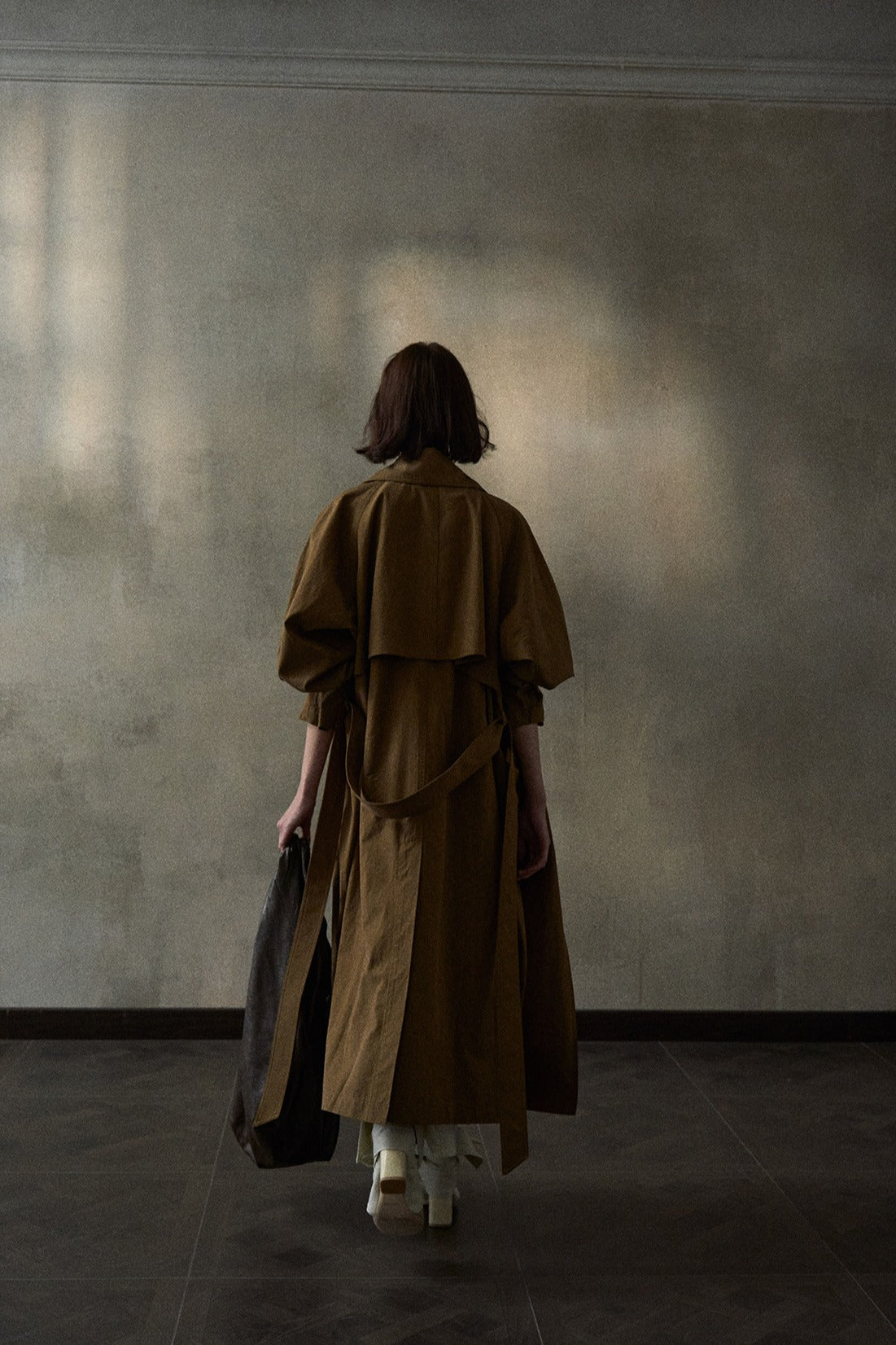 Lyocell blend relaxed fit trench coat | 2 color