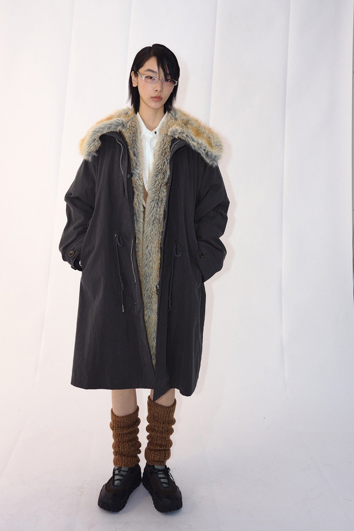 Detachable faux fur on sale