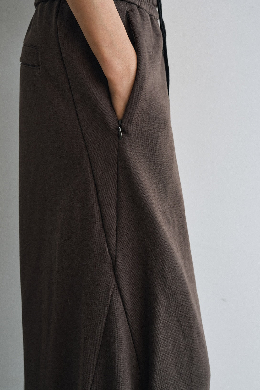 Cotton blend structured design sweatpants | 3 color