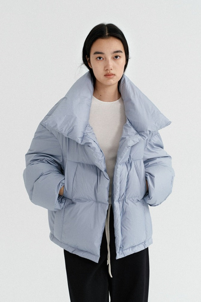 Modern stand collar cropped down jacket | 3 color