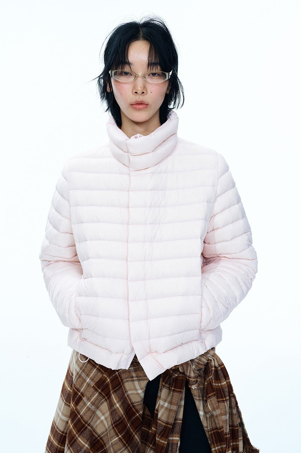 Stand collar quilted down jacket | 5 color