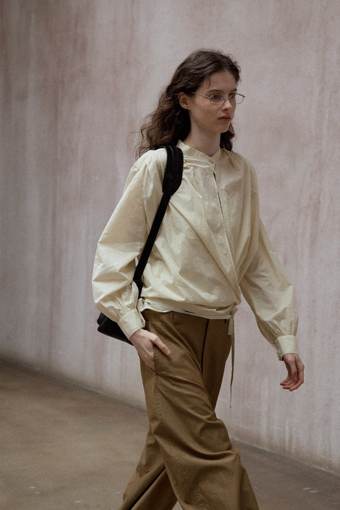 100% cotton wrap waist shirt | 4 color