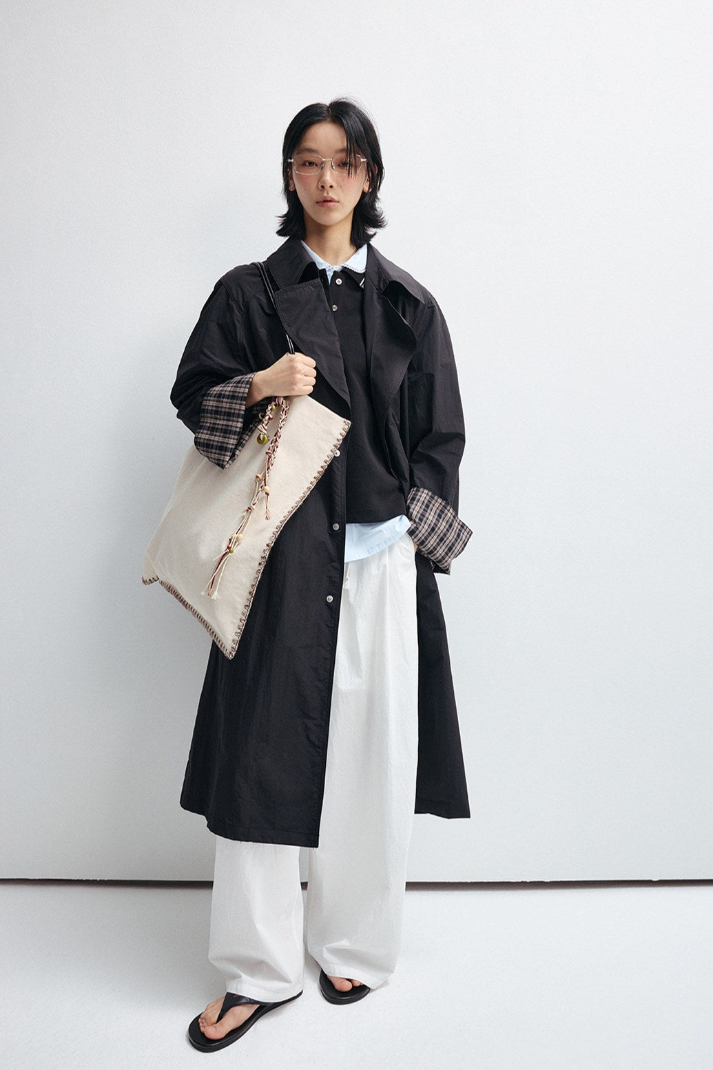 Manteau léger texturé coupe large | 2 couleurs