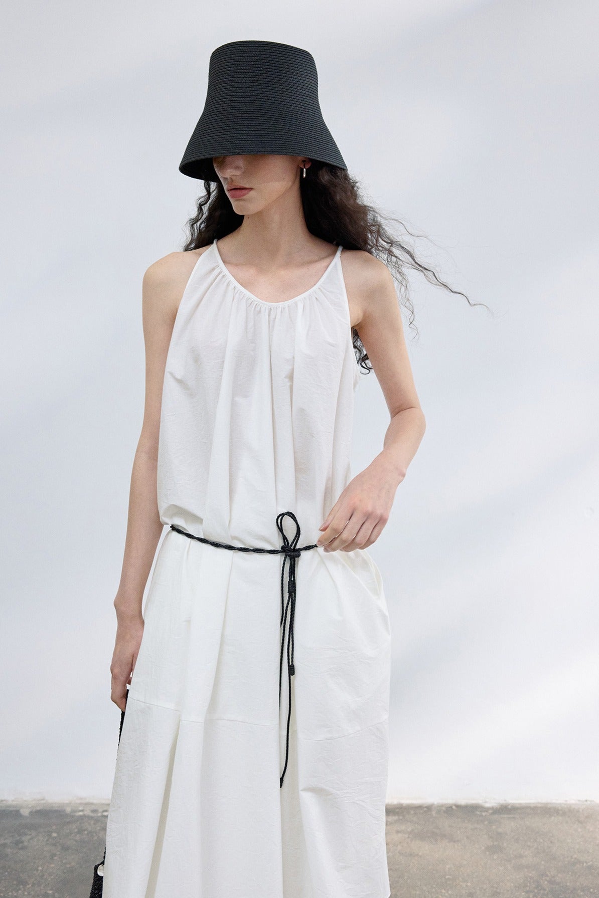 Cotton blend soft sling dress | 4 color