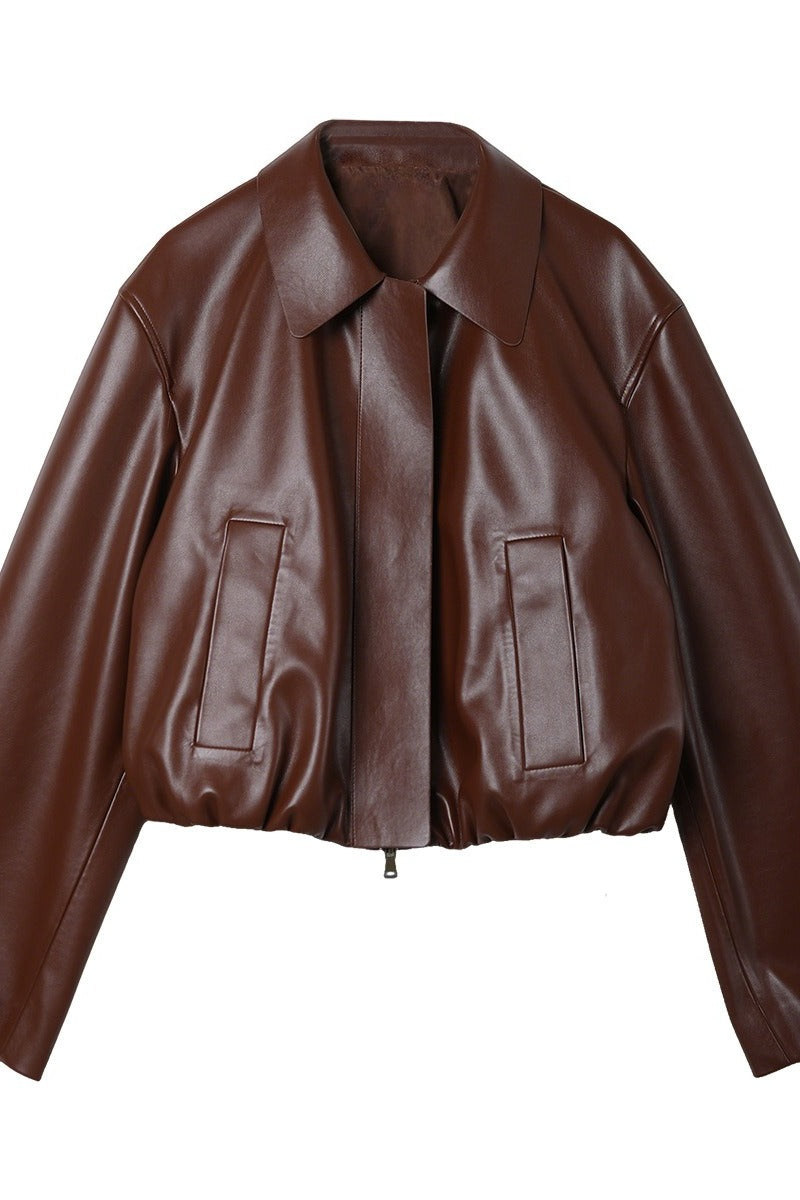 Cool edge vintage-style PU jacket | 2 color