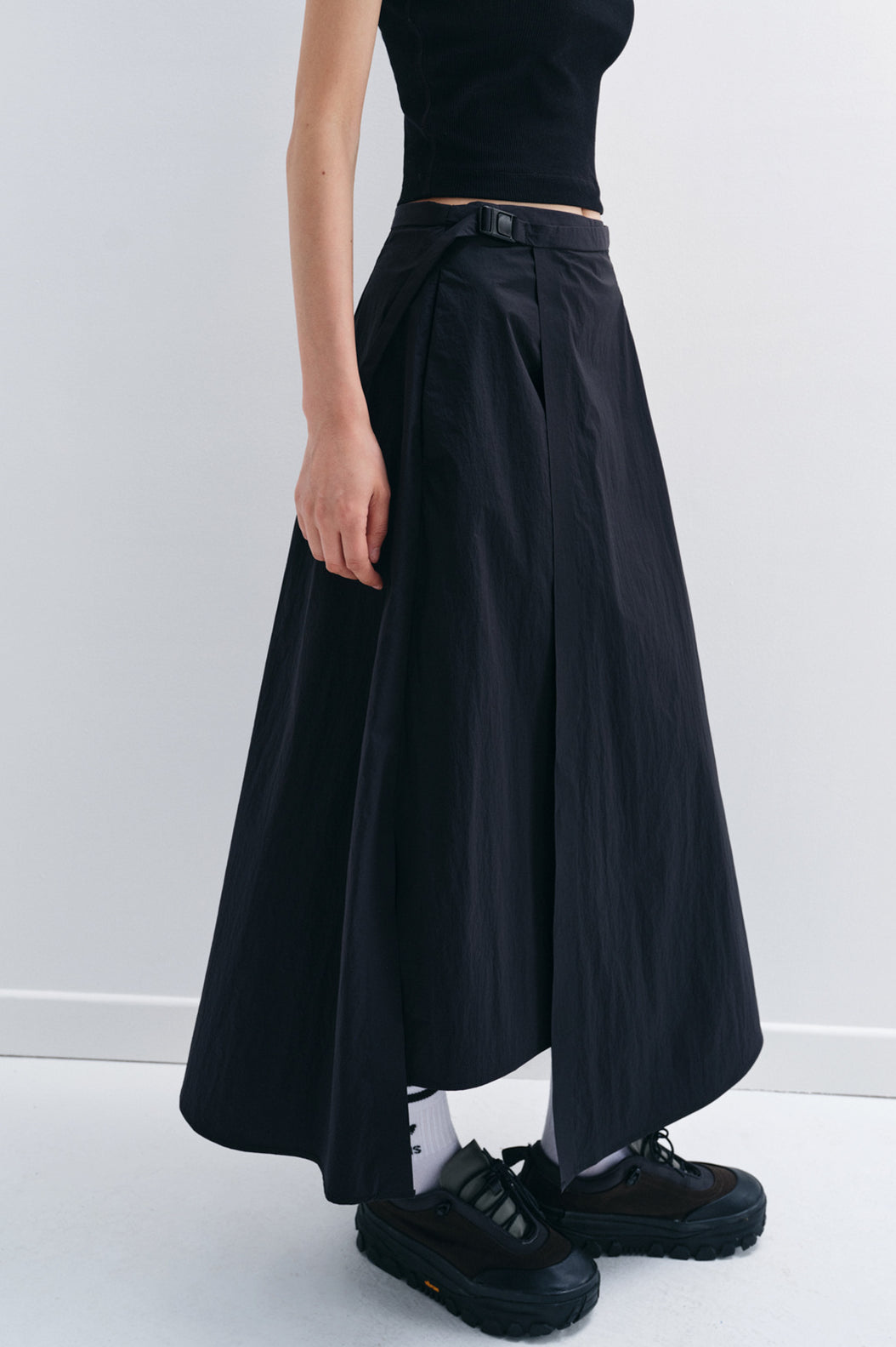Irregular overlapping outdoor style  A-line skirt