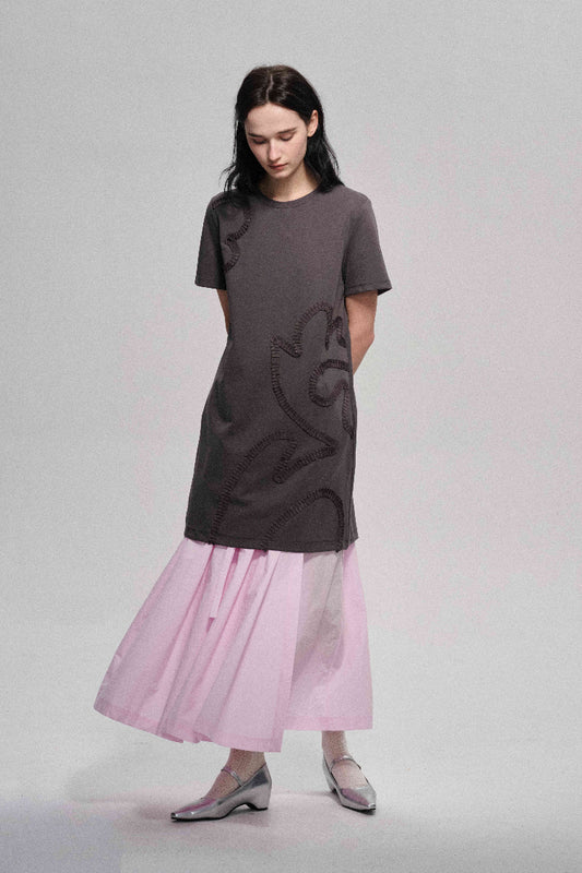 Robe t-shirt en mélange de coton, douce et confortable | 3 couleurs