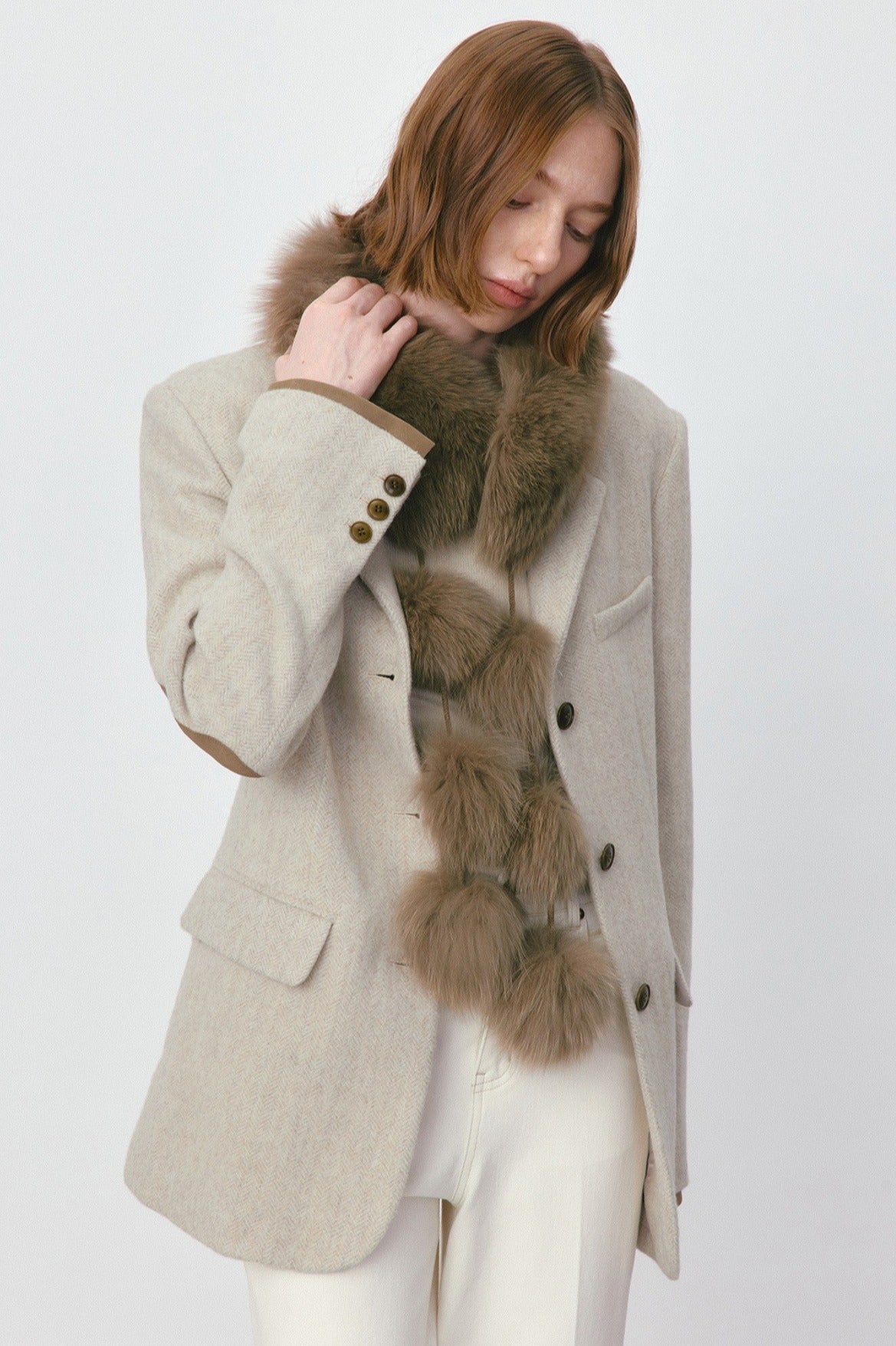 Fox fur fluffy soft touch scarf | 3 color
