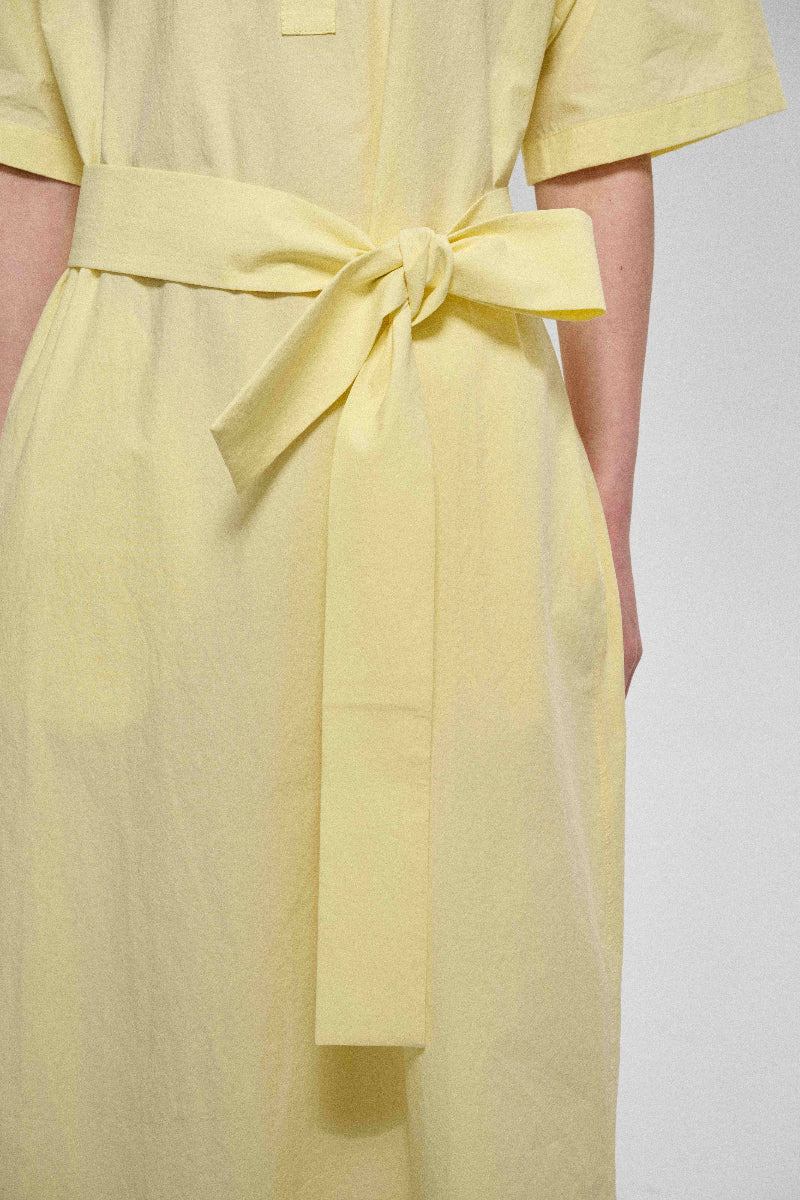 Robe simple texturée en coton coupe ample