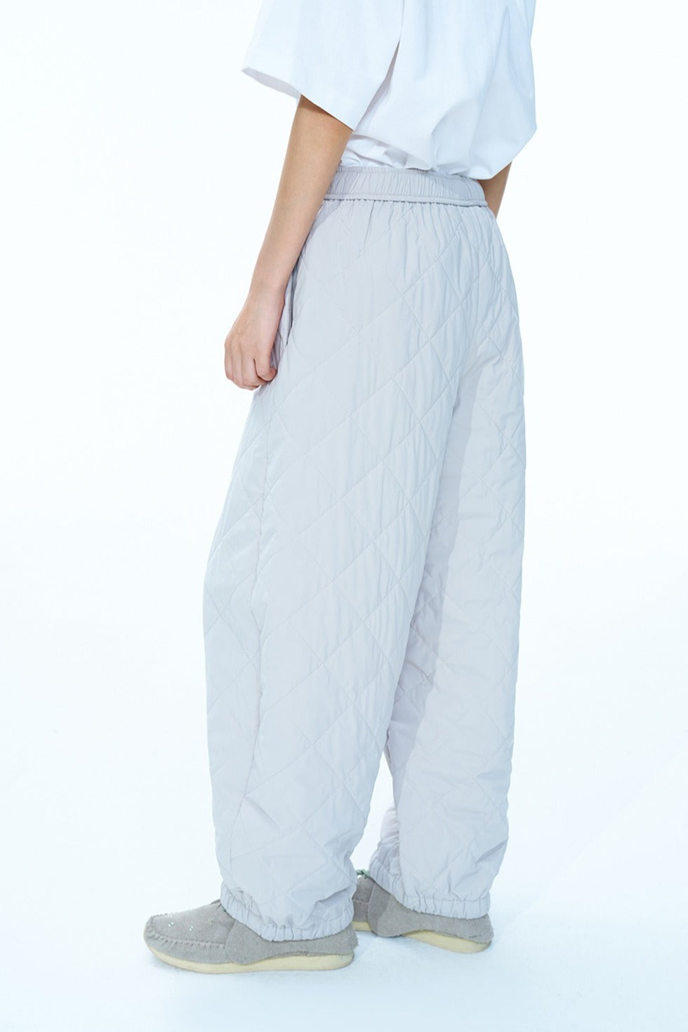 Wool-cotton filling cozy quilted loose pants | 4 color