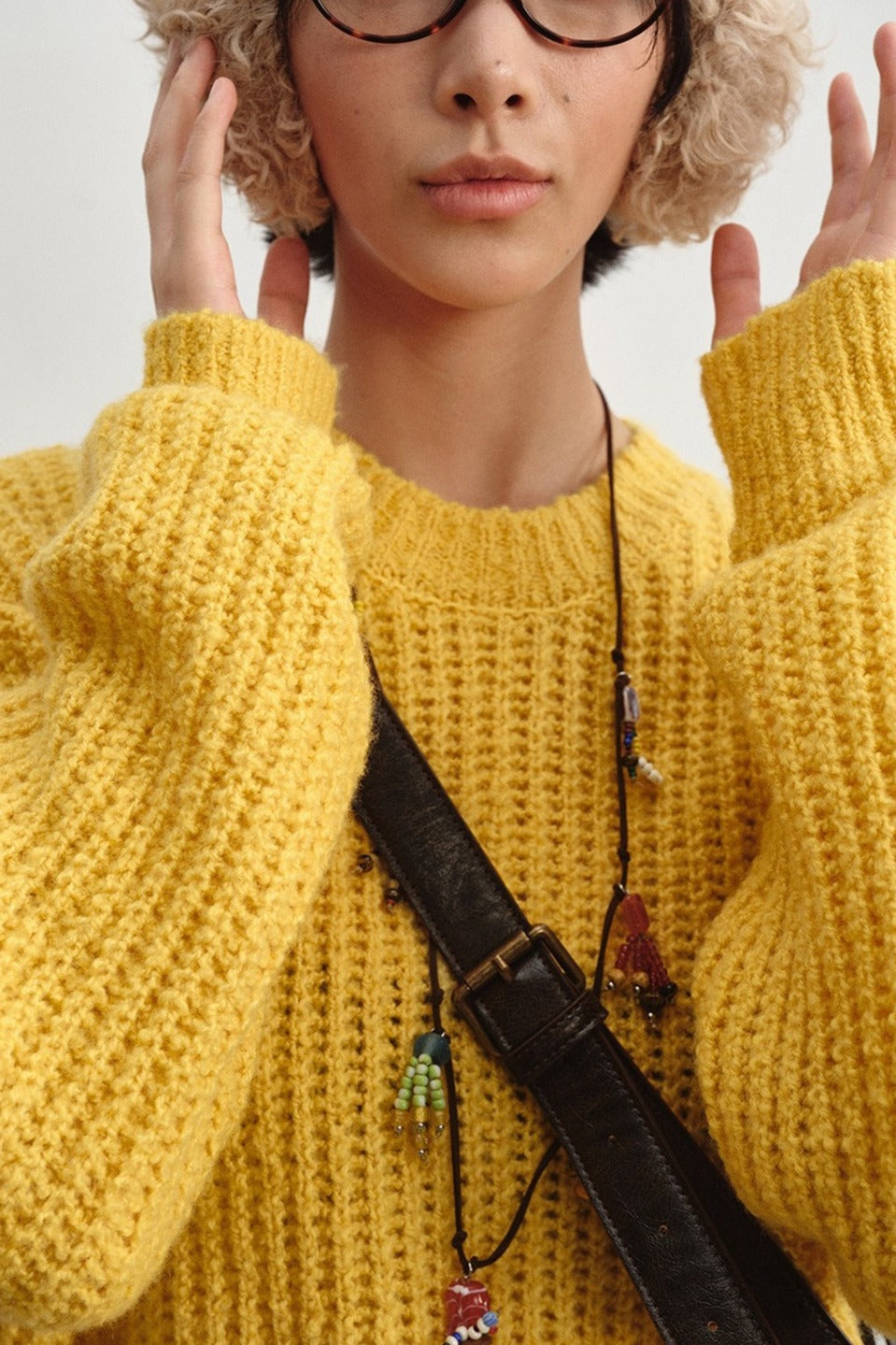 Wool riched chunky knit texture sweater | 3 color