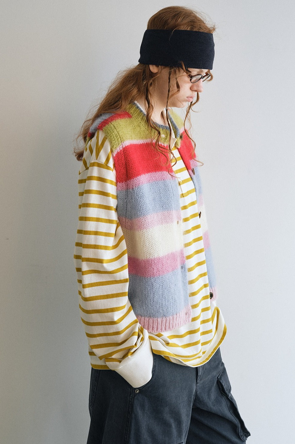 Wool blend soft touch colorful knit vest | 3 color