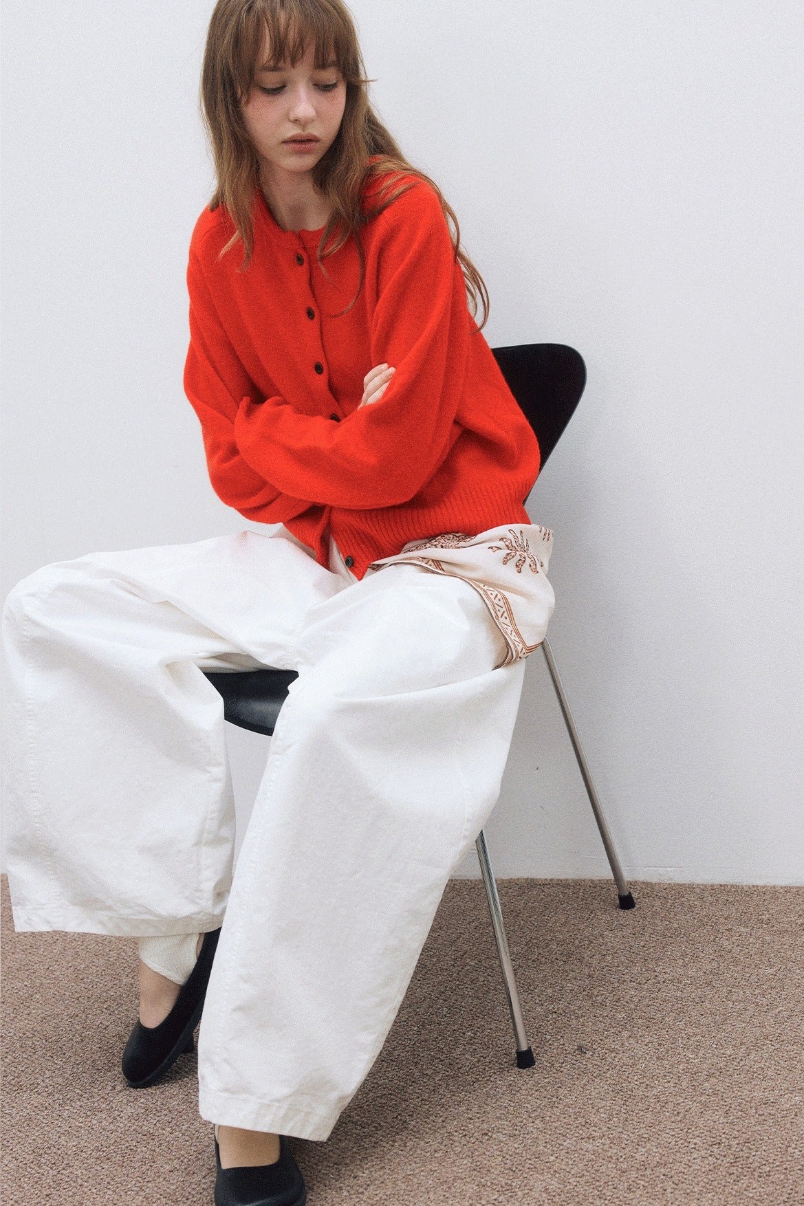 100% cotton lantern shape relaxed-fit pants | 4 color