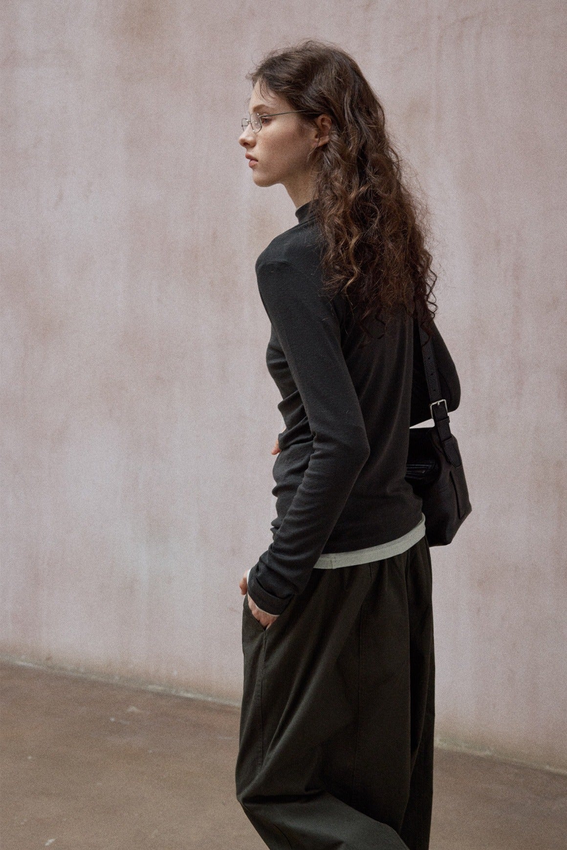 Wool containing soft and elastic waisted top | 7 color