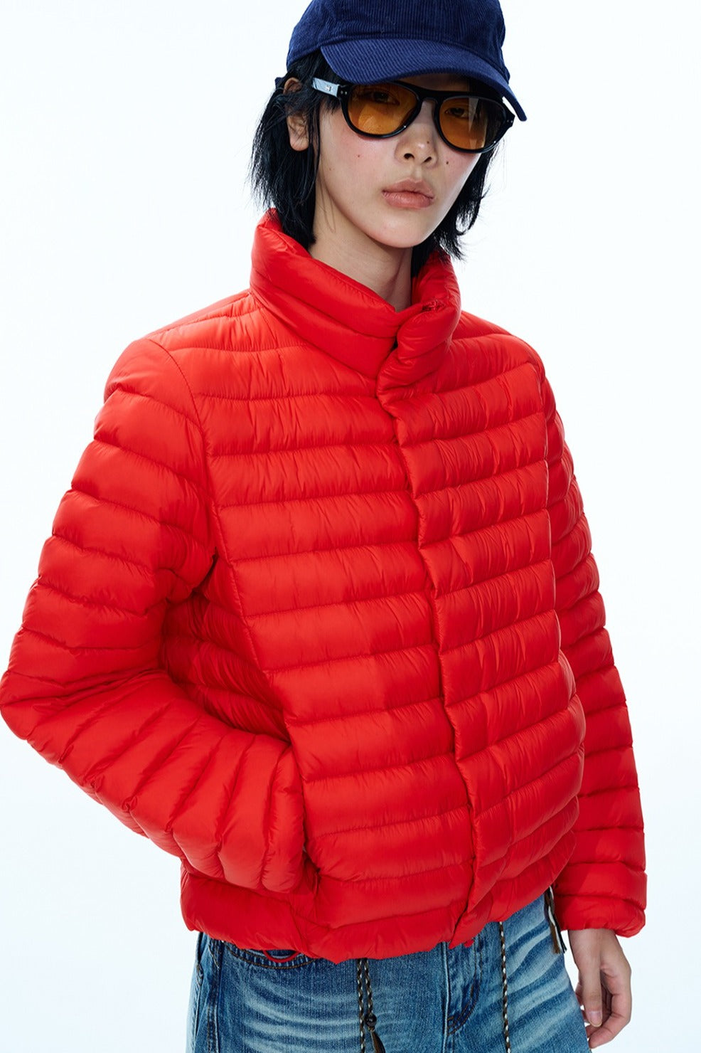 Stand collar quilted down jacket | 5 color