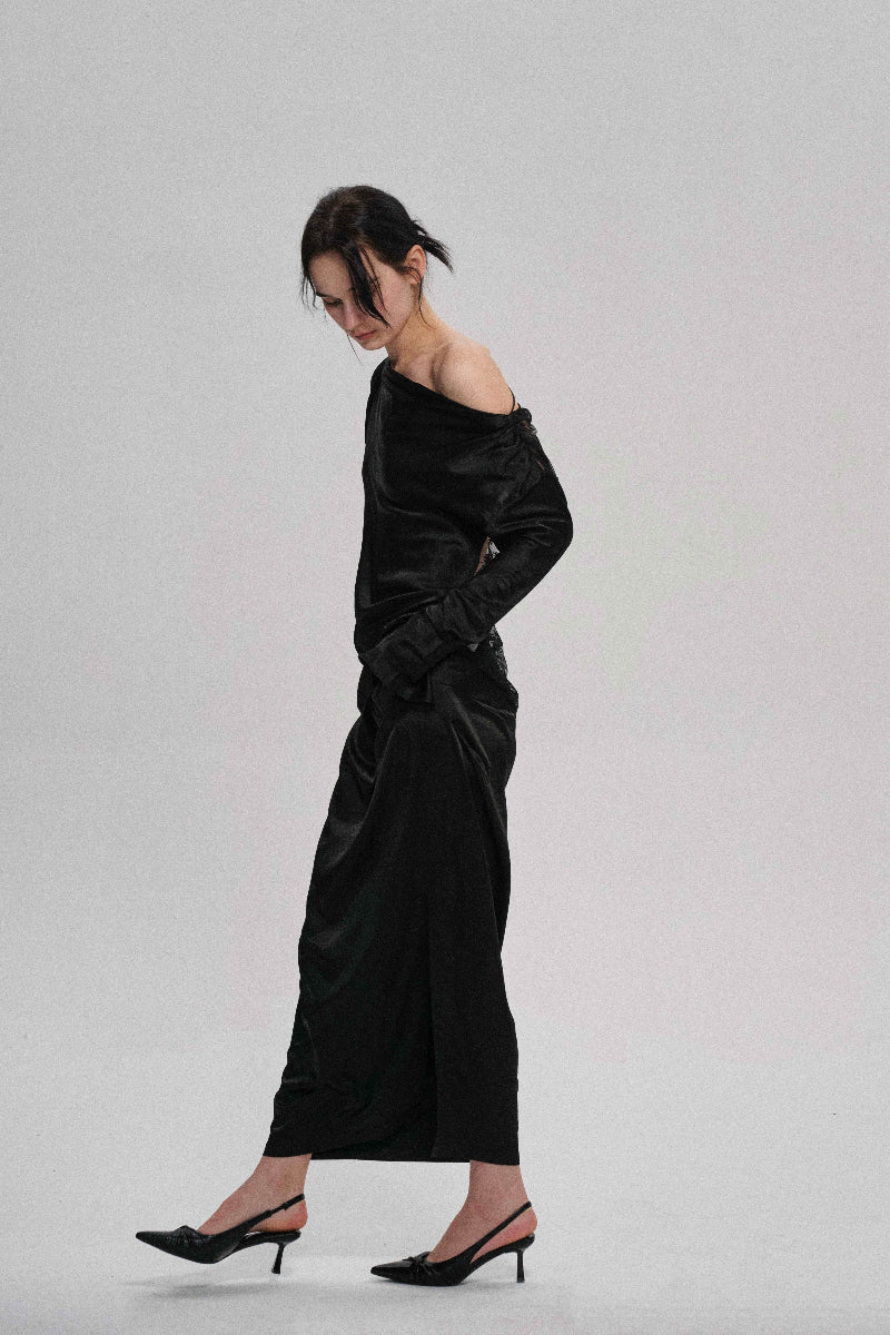 Viscose blend elegant sheer back top