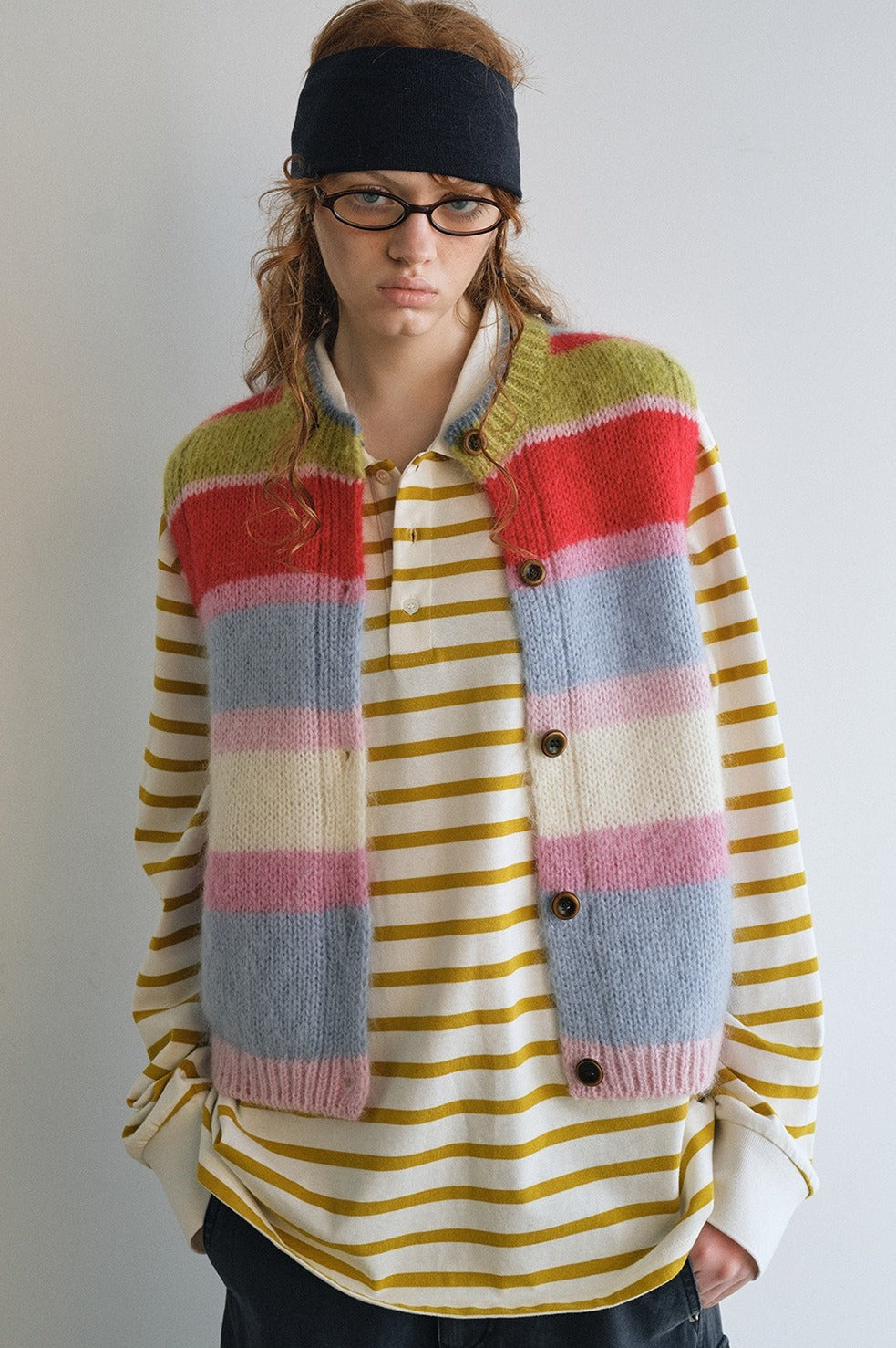 Wool blend soft touch colorful knit vest | 3 color