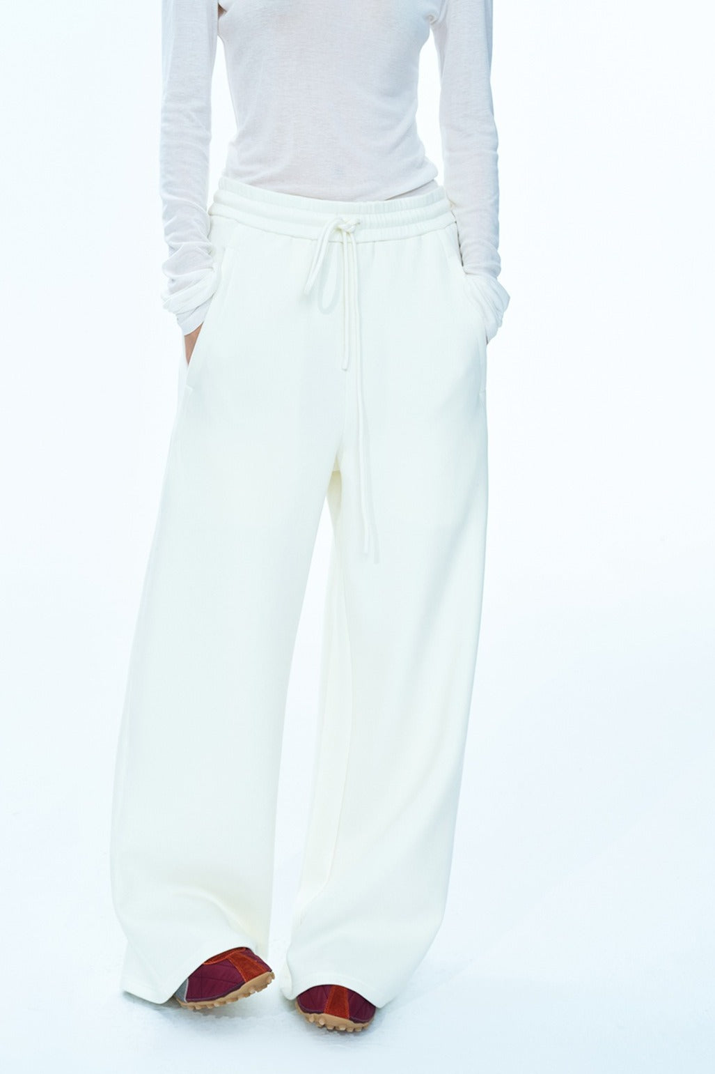 Relaxed fit straight-leg casual pants | 3 color