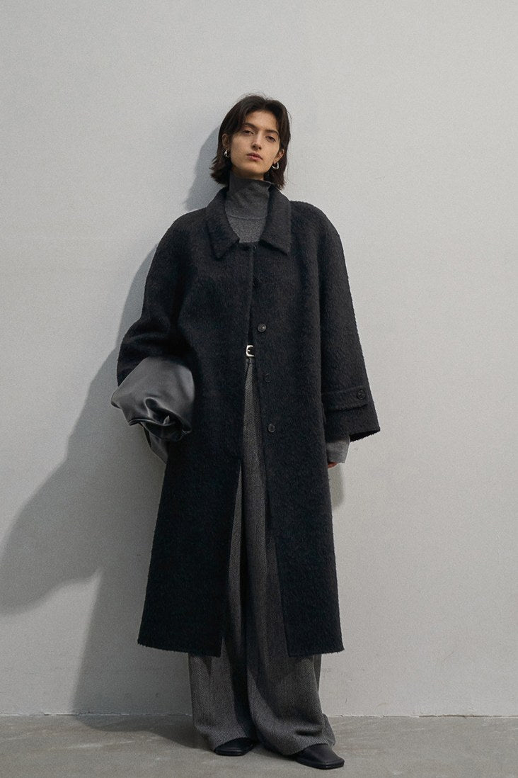 Wool riched cozy fit versatile coat | 3 color