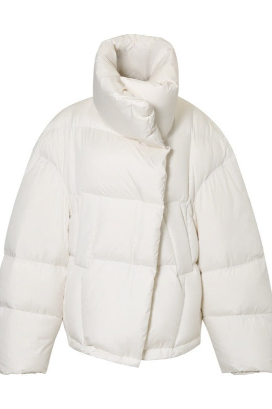 Modern stand collar cropped down jacket | 3 color