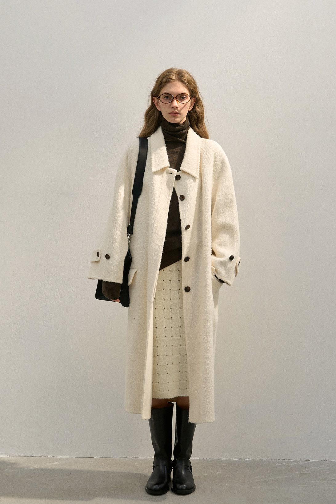 Wool riched cozy fit versatile coat | 3 color