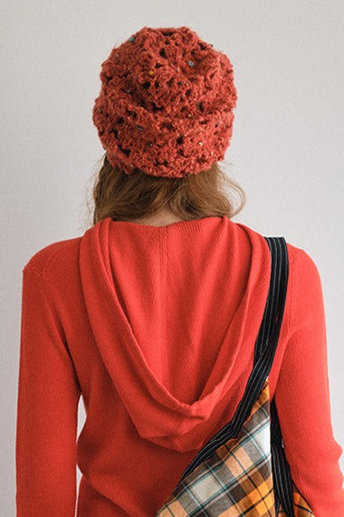 Acrylic blend hand-crocheted lace hat | 3 color