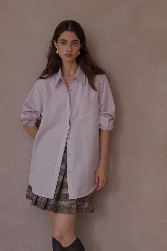 Lyocell blend matte finish drape shirt | 5 color