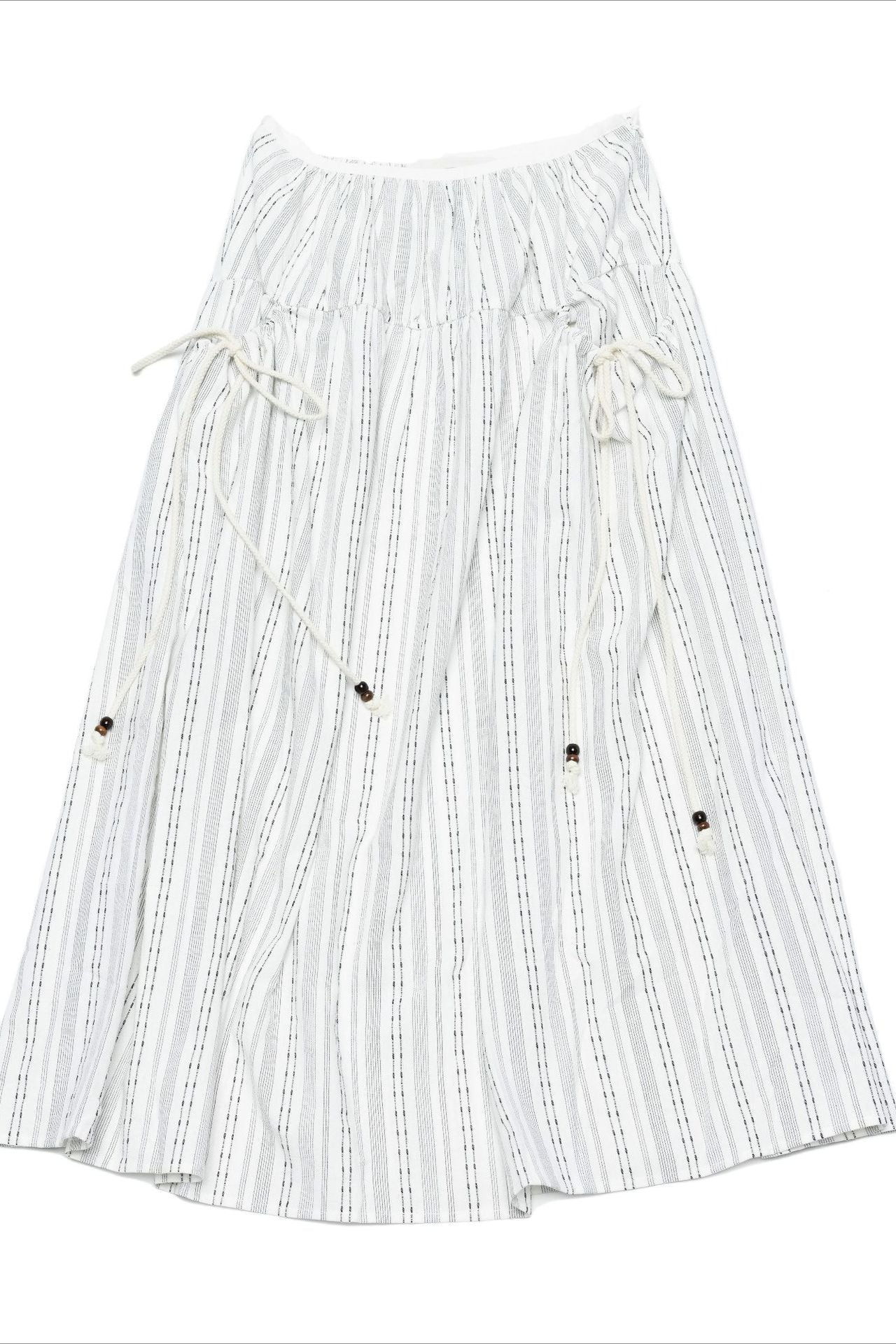 Cotton blend bohemian-style striped skirt | 2 color