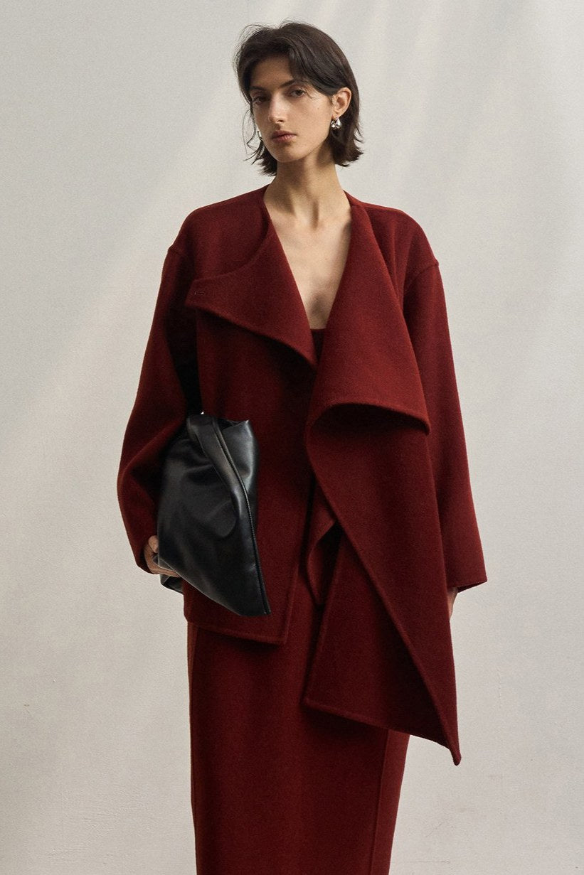 Veste multi-positions style cape 100% laine | 4 couleurs