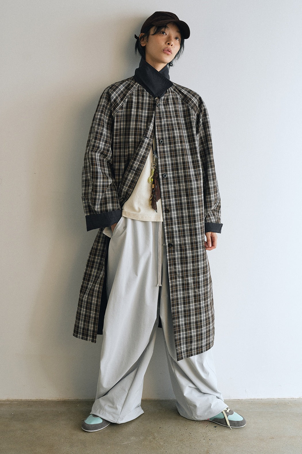 Cotton blend double-sided trench coat | 2 color