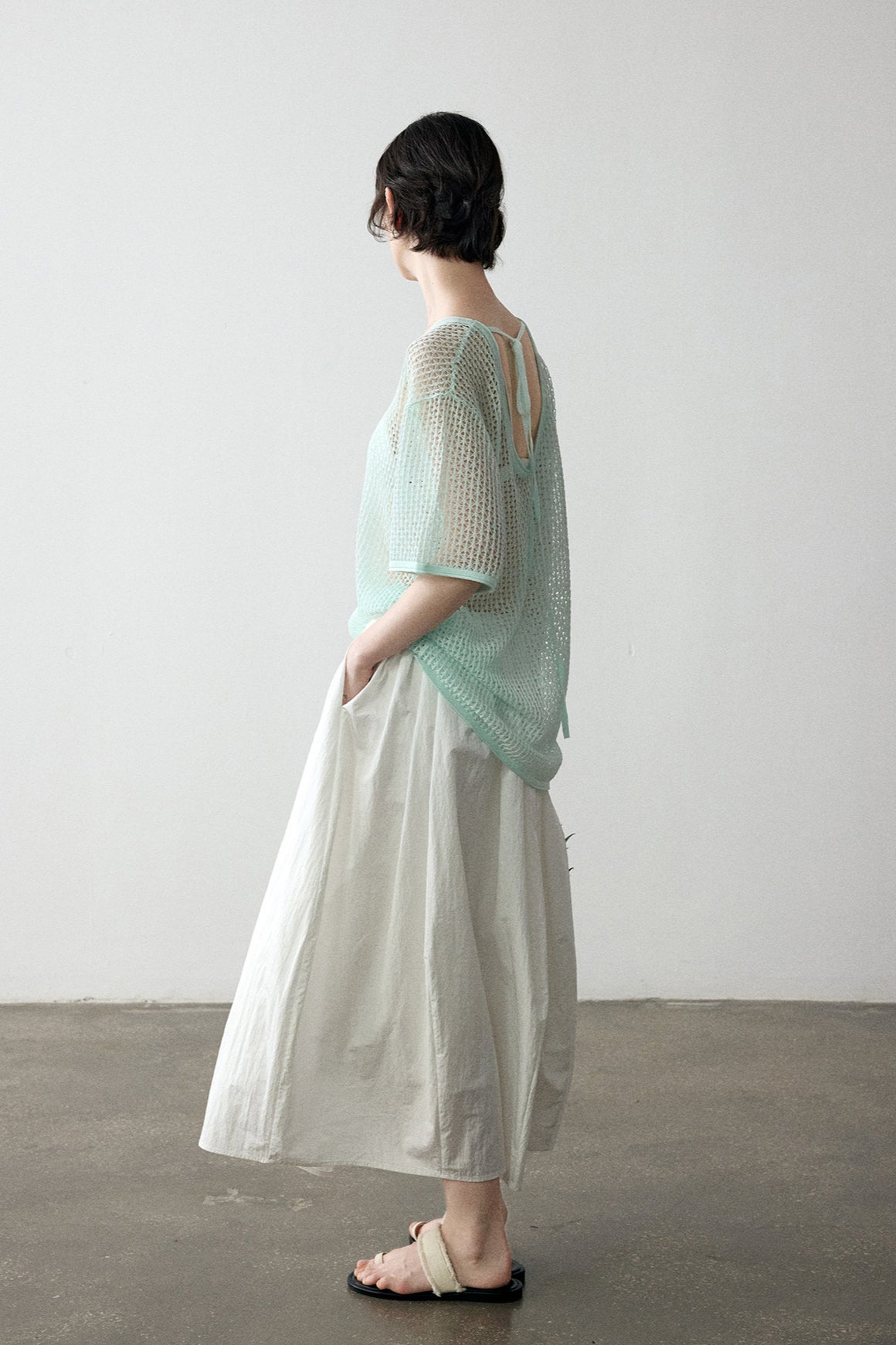 Textured surface peplum shape skirt | 3 color